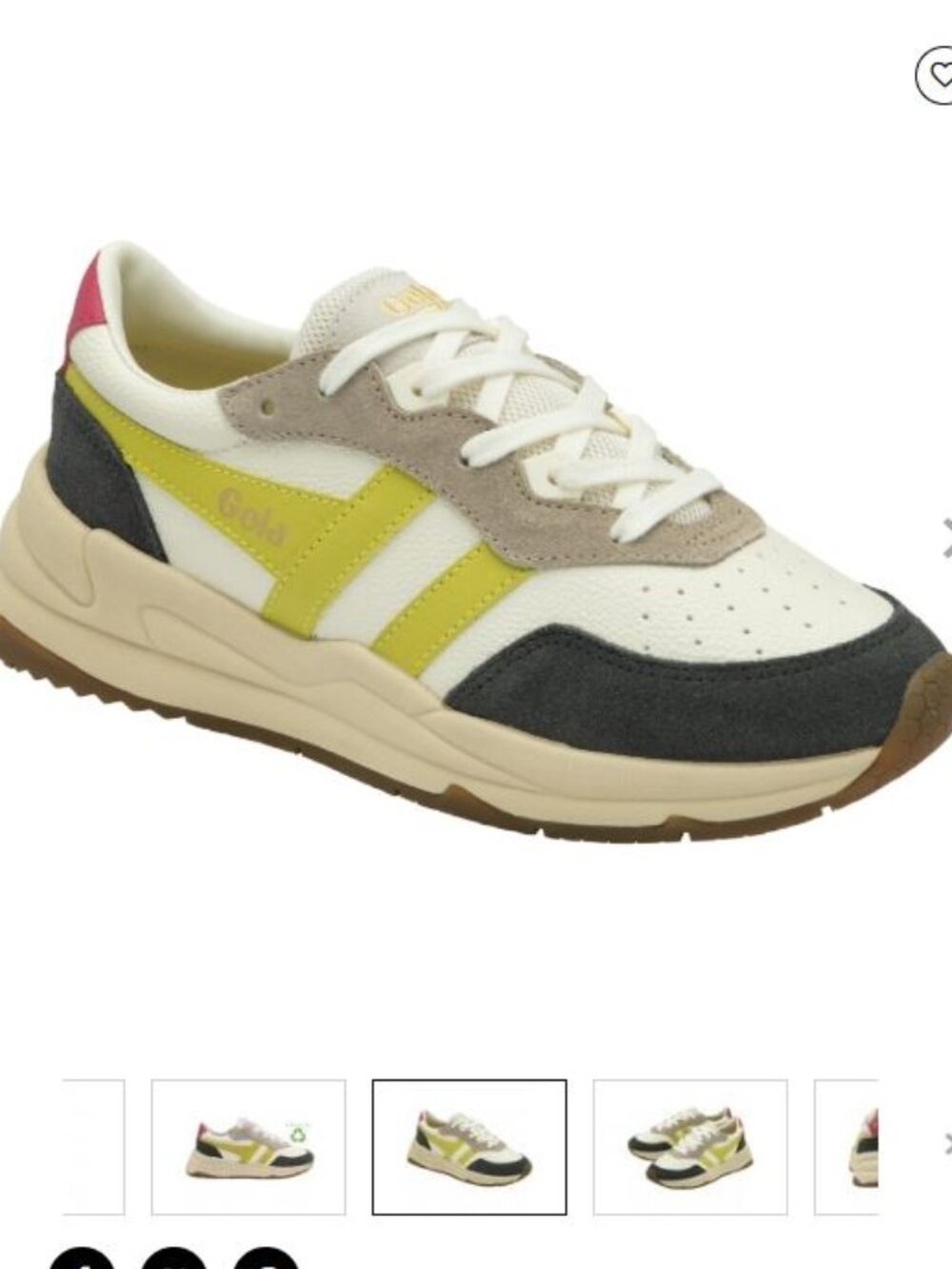 Gola Classic Saturn Quadrant Sneakers Trainers 7.5 Platform Chunky Retro Leather